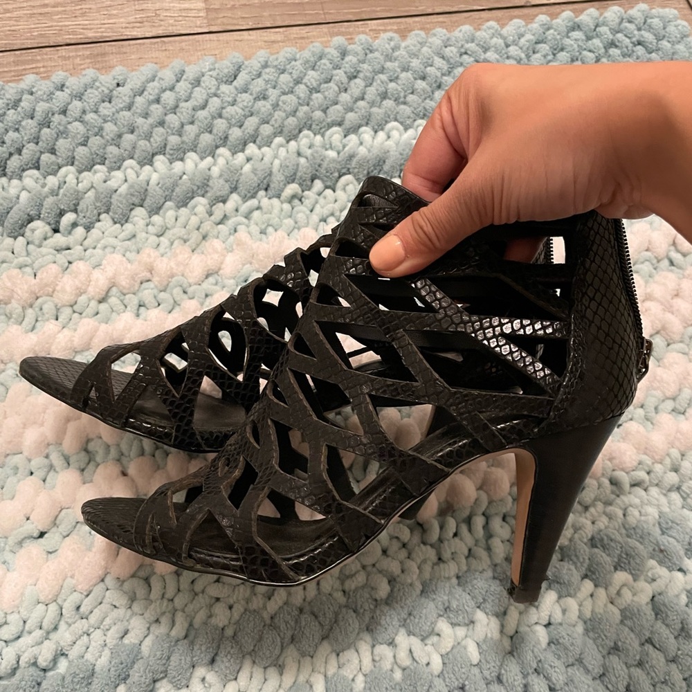 Black Open-toe Heeled Sandals Worn Once!
